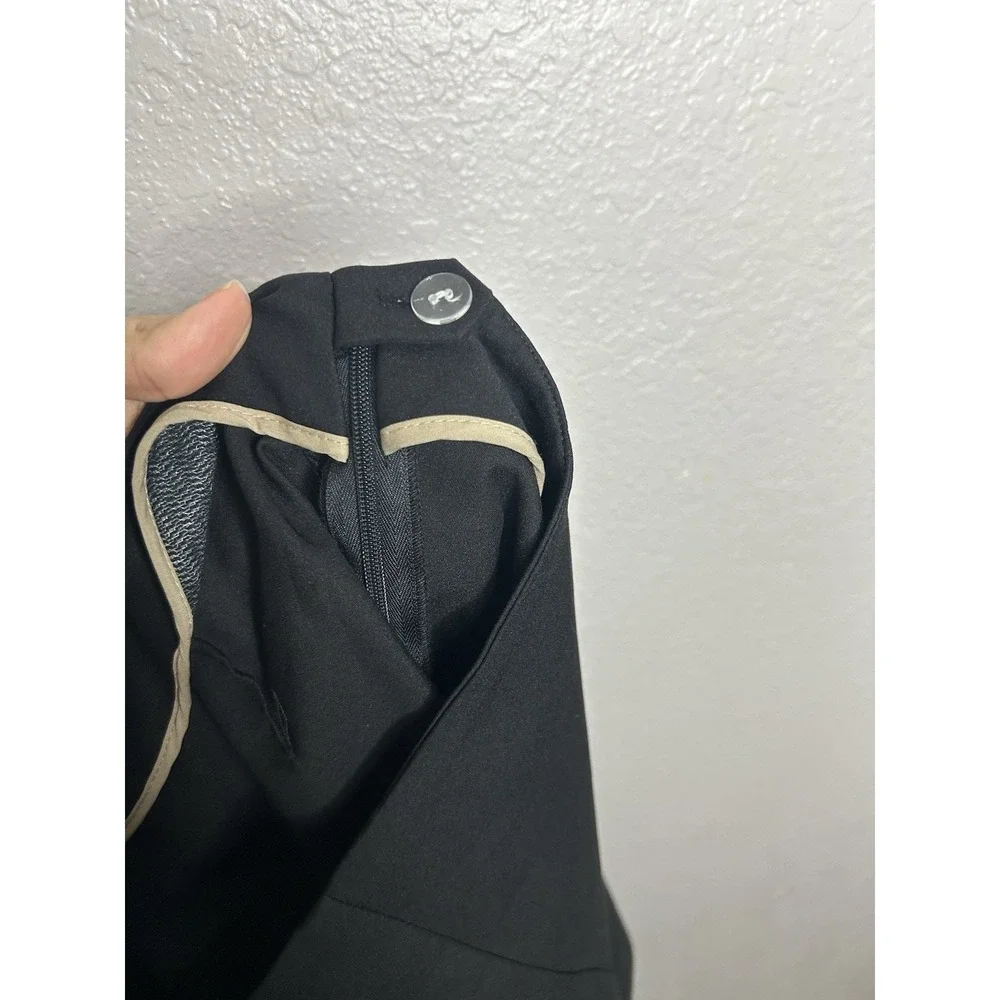 PEARL By Lela Rose Black Side Zip Cropped Office Career Pants Size 12